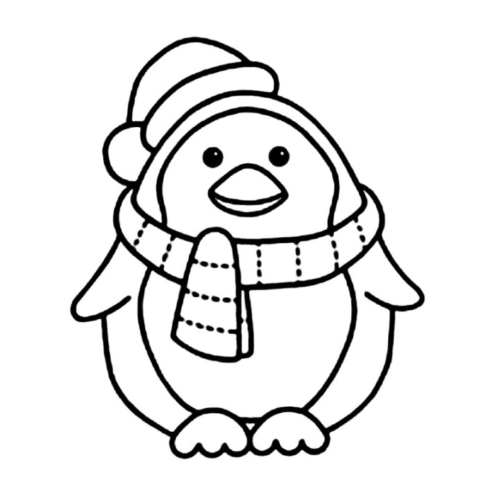 700x700 Baby Penguin Coloring Pages