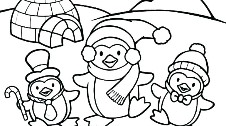 770x430 Penguin Coloring Pages Coloring Page Penguin Cute Penguin Coloring