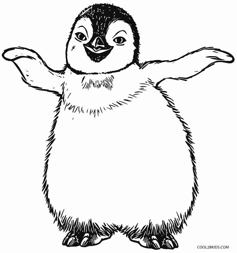 768x821 Penguin Coloring Sheet Printable Penguin Coloring Pages For Kids