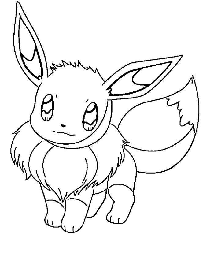 700x899 Cute Eevee Pokemon Coloring Pages