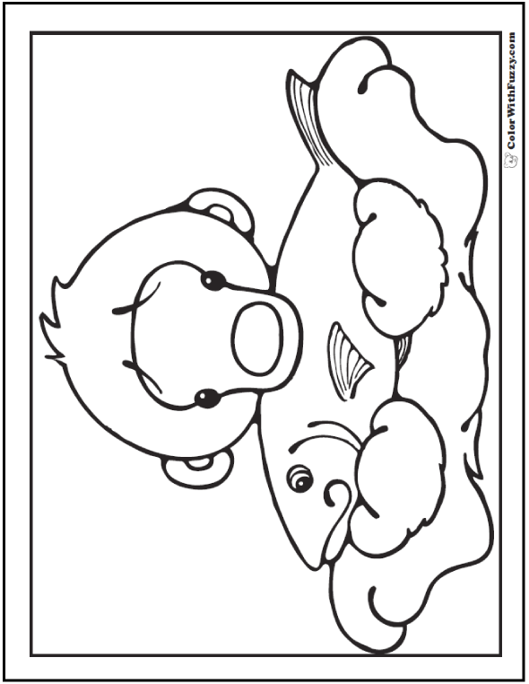 Cute Polar Bear Coloring Pages