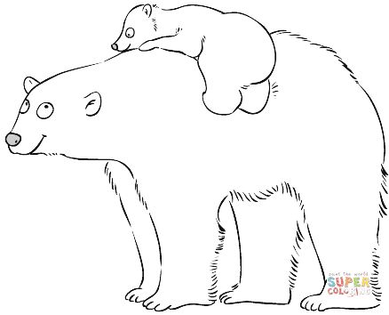 438x354 Polar Bear Coloring Pages
