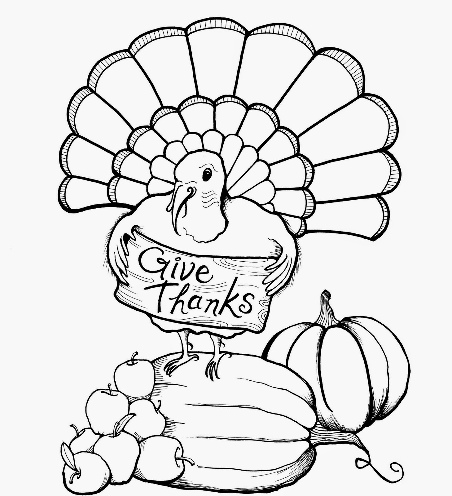 1459x1600 Colours Drawing Wallpaper Printable Thanksgiving Coloring Page
