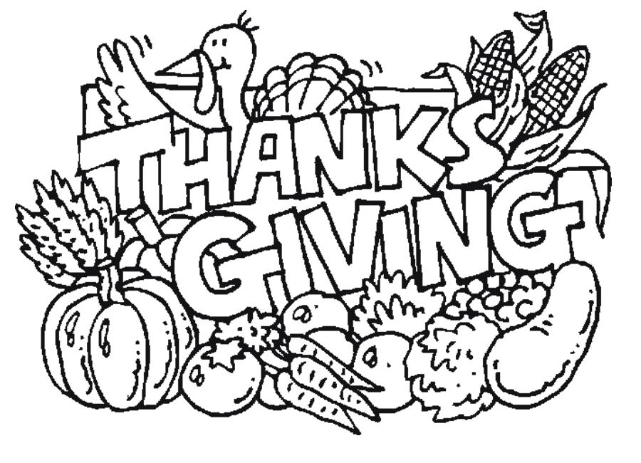 900x650 Cute Printable Thanksgiving Coloring Pages