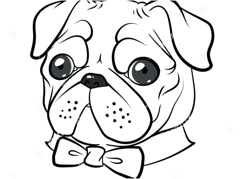 827x609 Pug Coloring Pages Printable