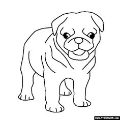 236x236 Cute Printable Pug Coloring Page By The Inky Octopus. Visit