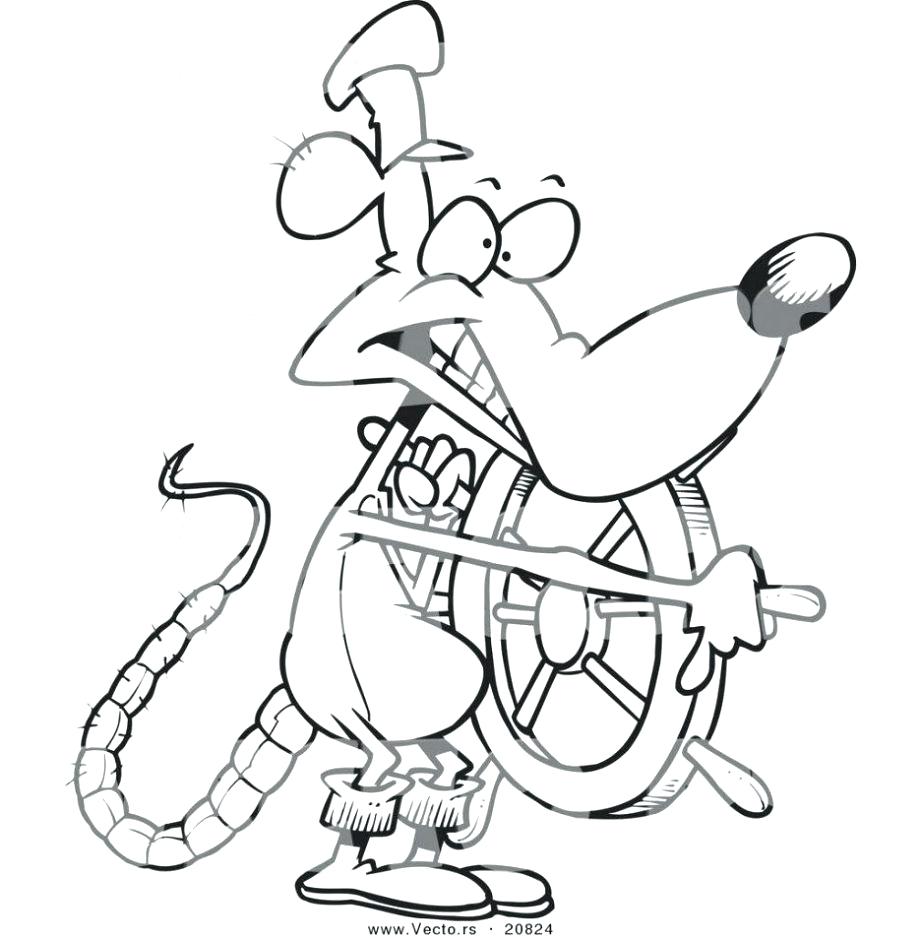 Cute Rat Coloring Pages