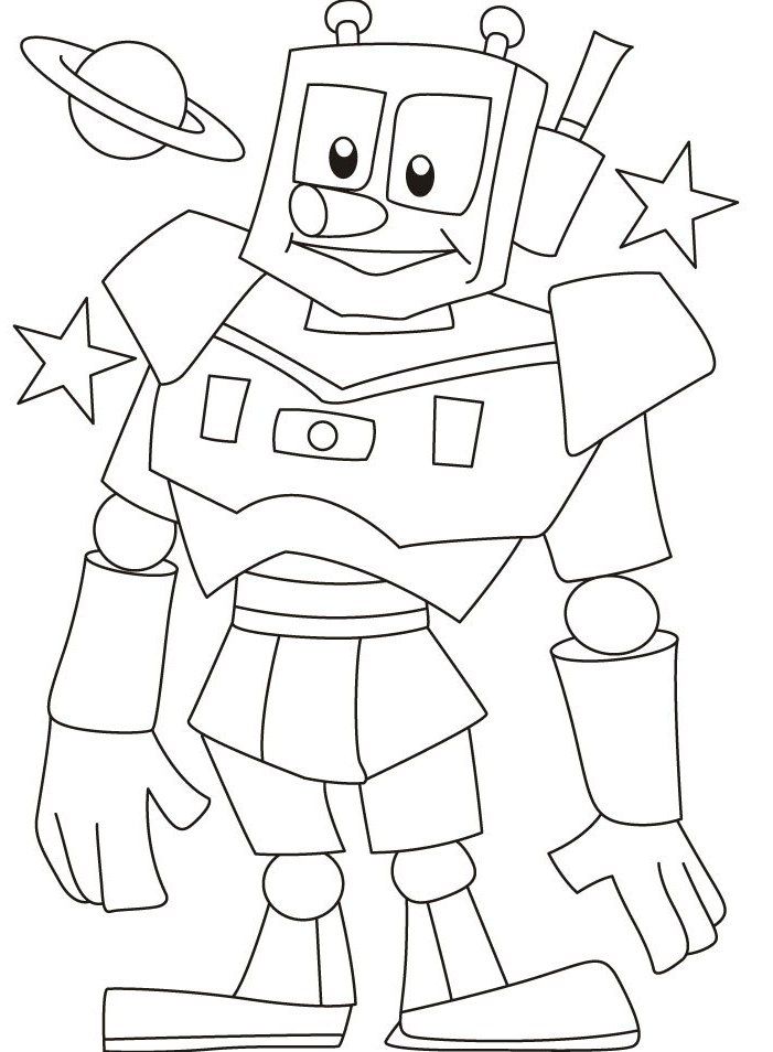 Cute Robot Coloring Pages