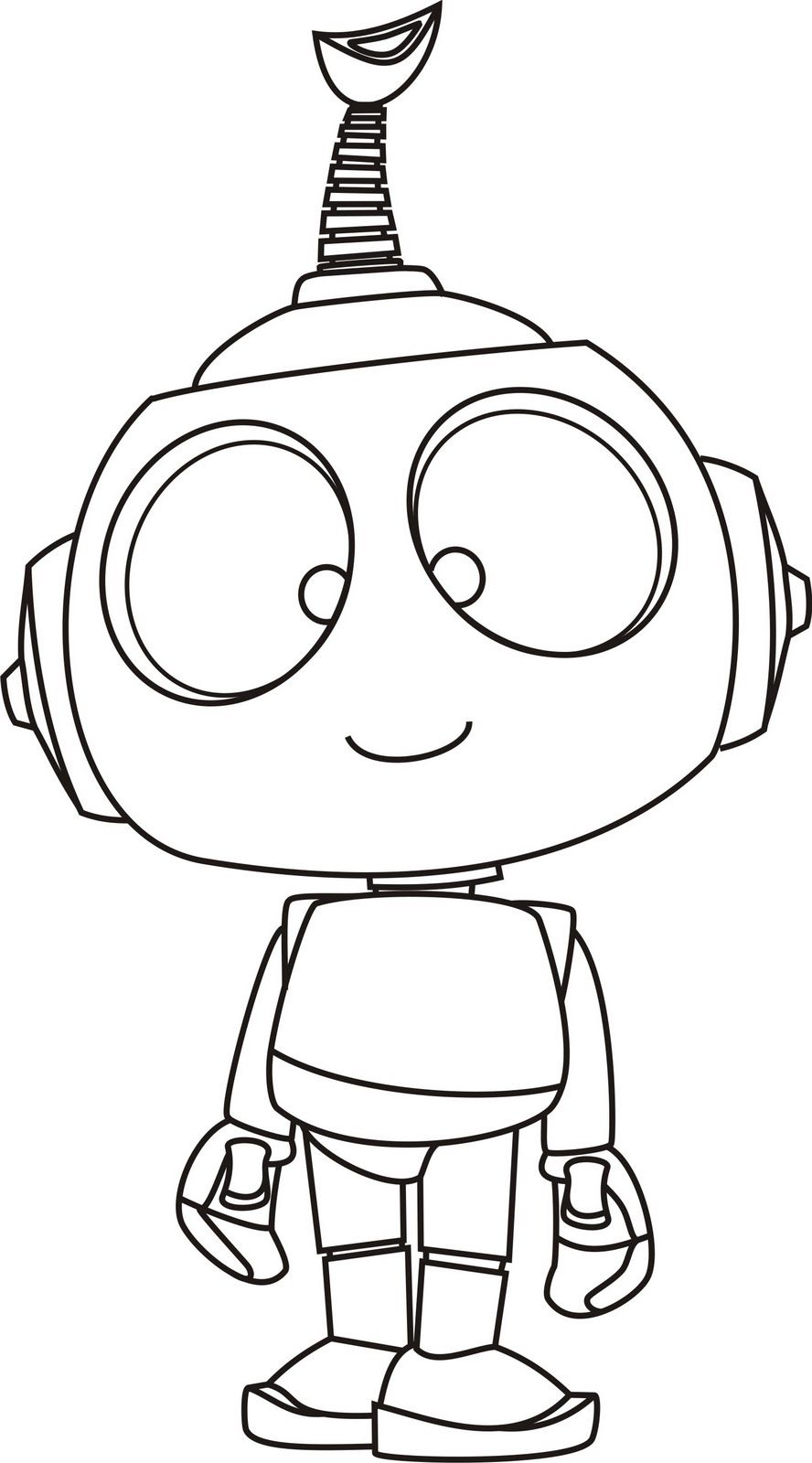 888x1600 Robots Pose Cute Robots Coloring Pages Kids Net
