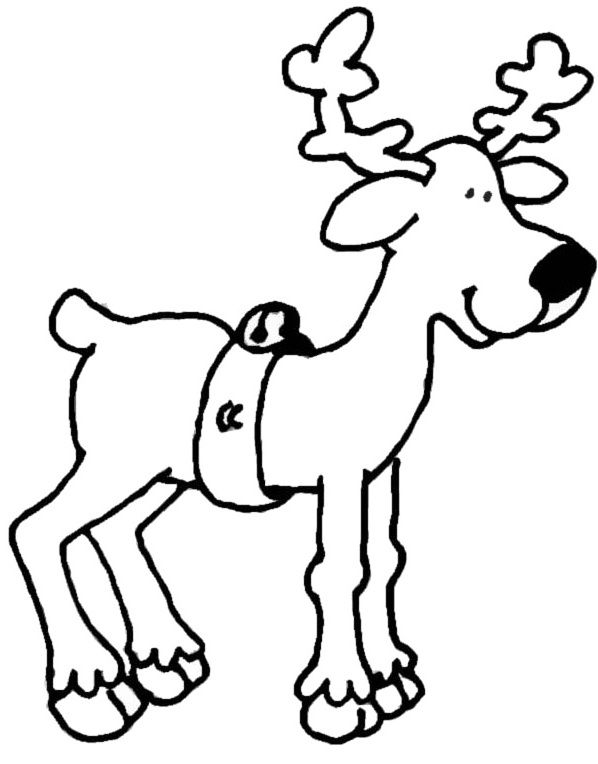 598x764 Cute Rudolph Reindeer Santa Christmas Coloring For Kids