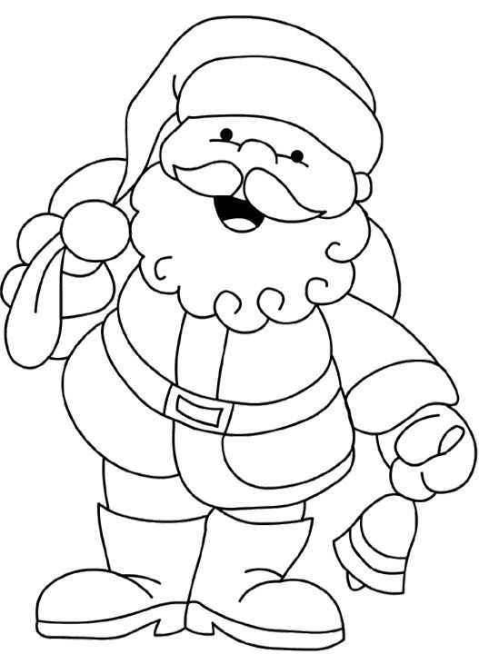527x720 Cute Santa Claus Christmas Coloring For Kids Crafts