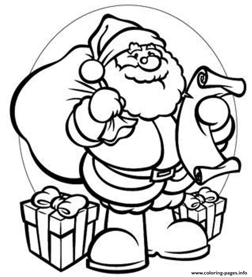 814x896 Gifts Santa 944b Coloring Pages Printable