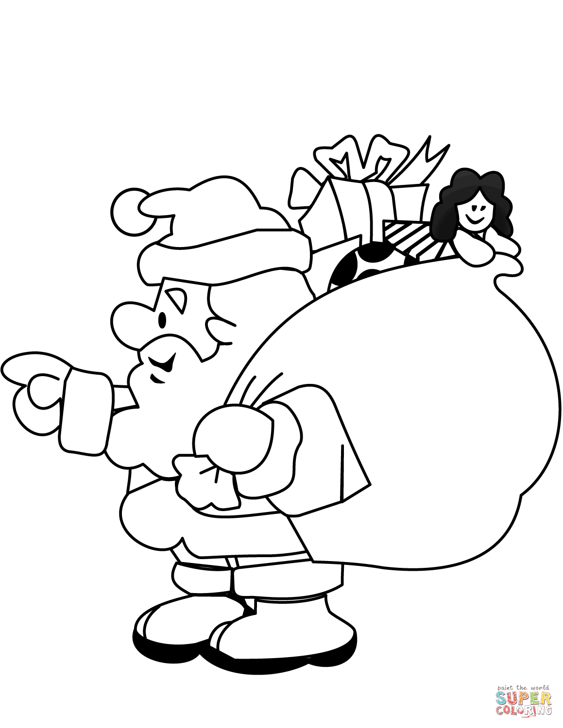 1159x1500 Santa Coloring Pages For Kids Claus Within Page Decorations 8