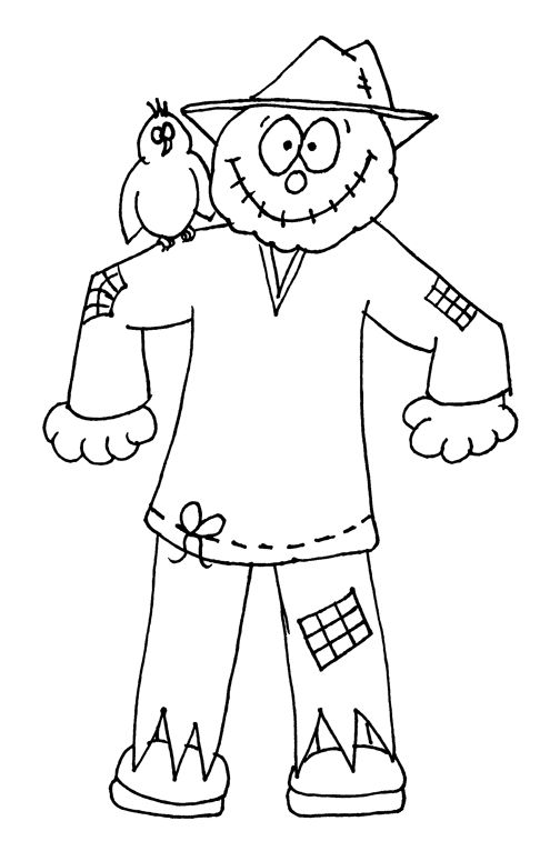 504x757 Cute Scarecrow Colouring Pages Scarecrows Lapsi Coloring