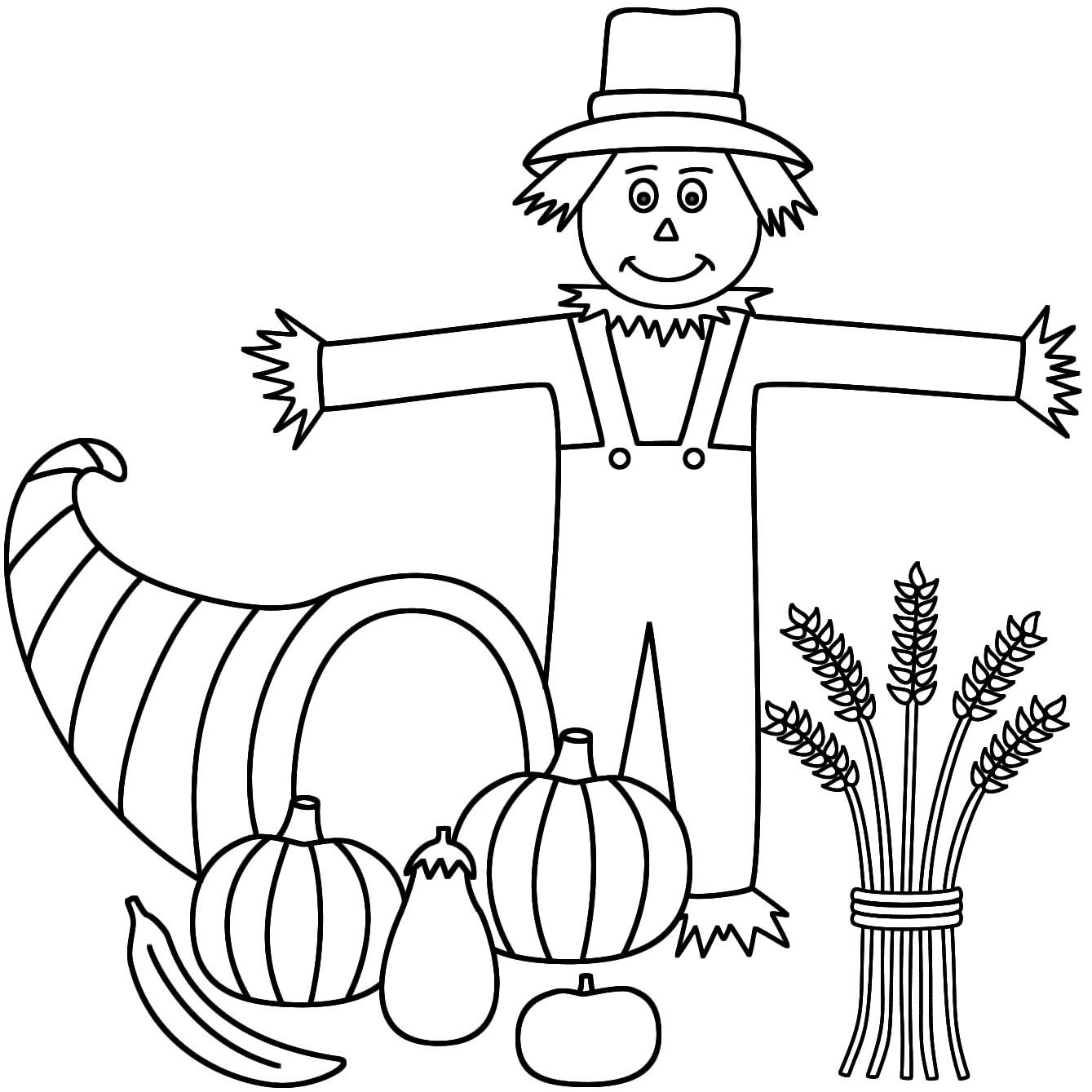 1339x1339 Best Of Cute Scarecrow Coloring Pages Leri Co Throughout Page