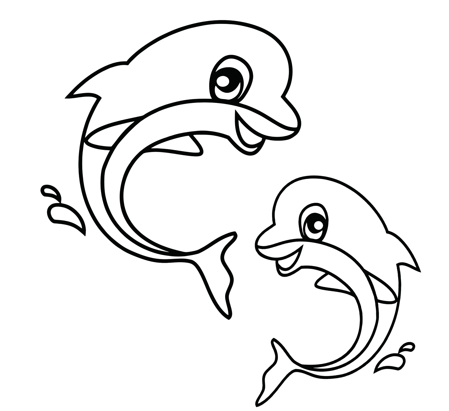 1500x1374 Cute Sea Animals Coloring Pages
