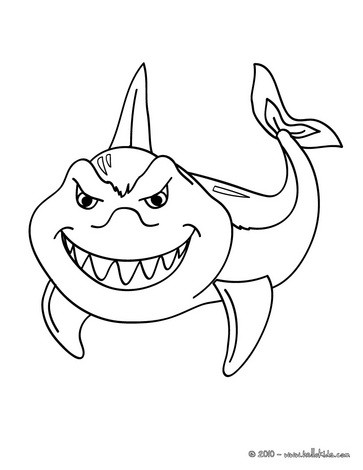 363x470 Funny Shark Coloring Pages