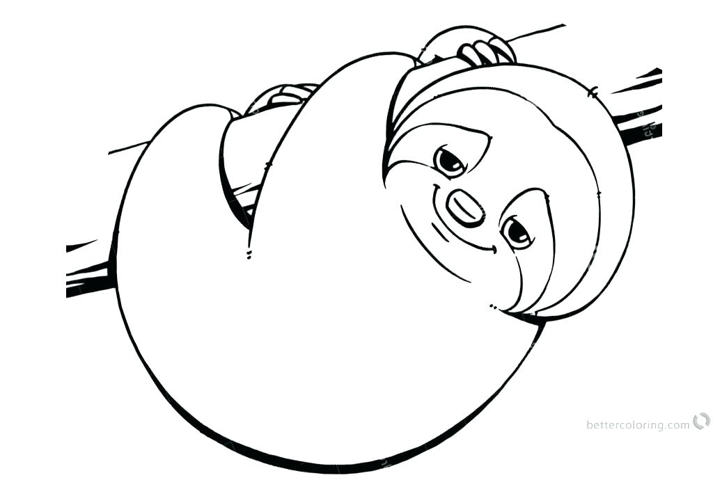 1024x700 Free Printable Coloring Pages For Kids Cute Sloth Coloring Pages
