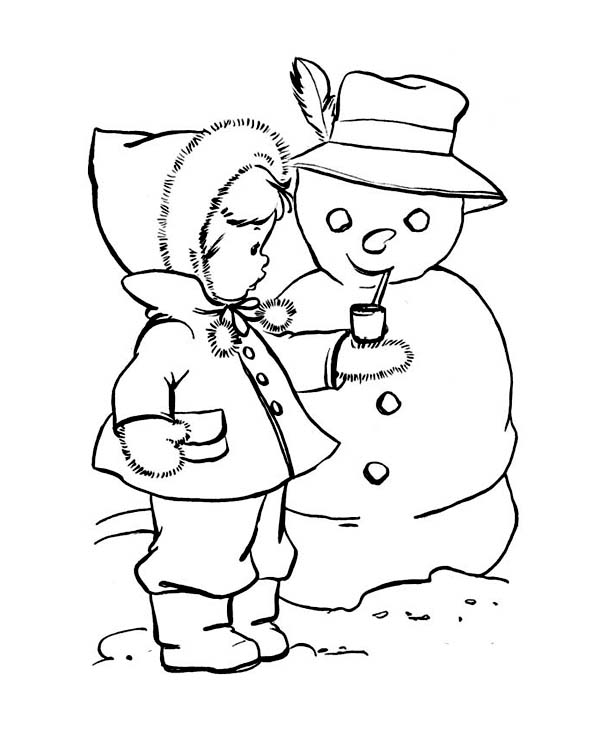 Cute Snowman Coloring Pages