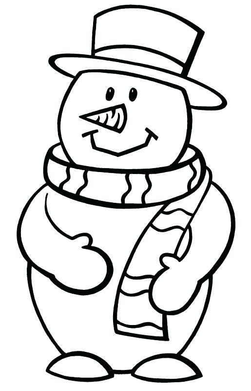 515x800 Cute Snowman Colouring Pages Sizable Coloring Page Free Printable