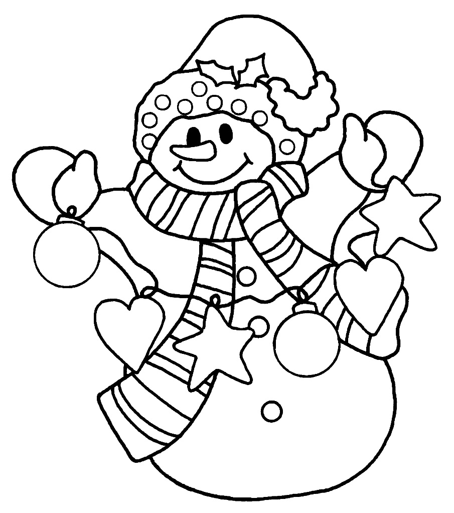 905x1022 New Cute Christmas Snowman Coloring Pages Collection Free