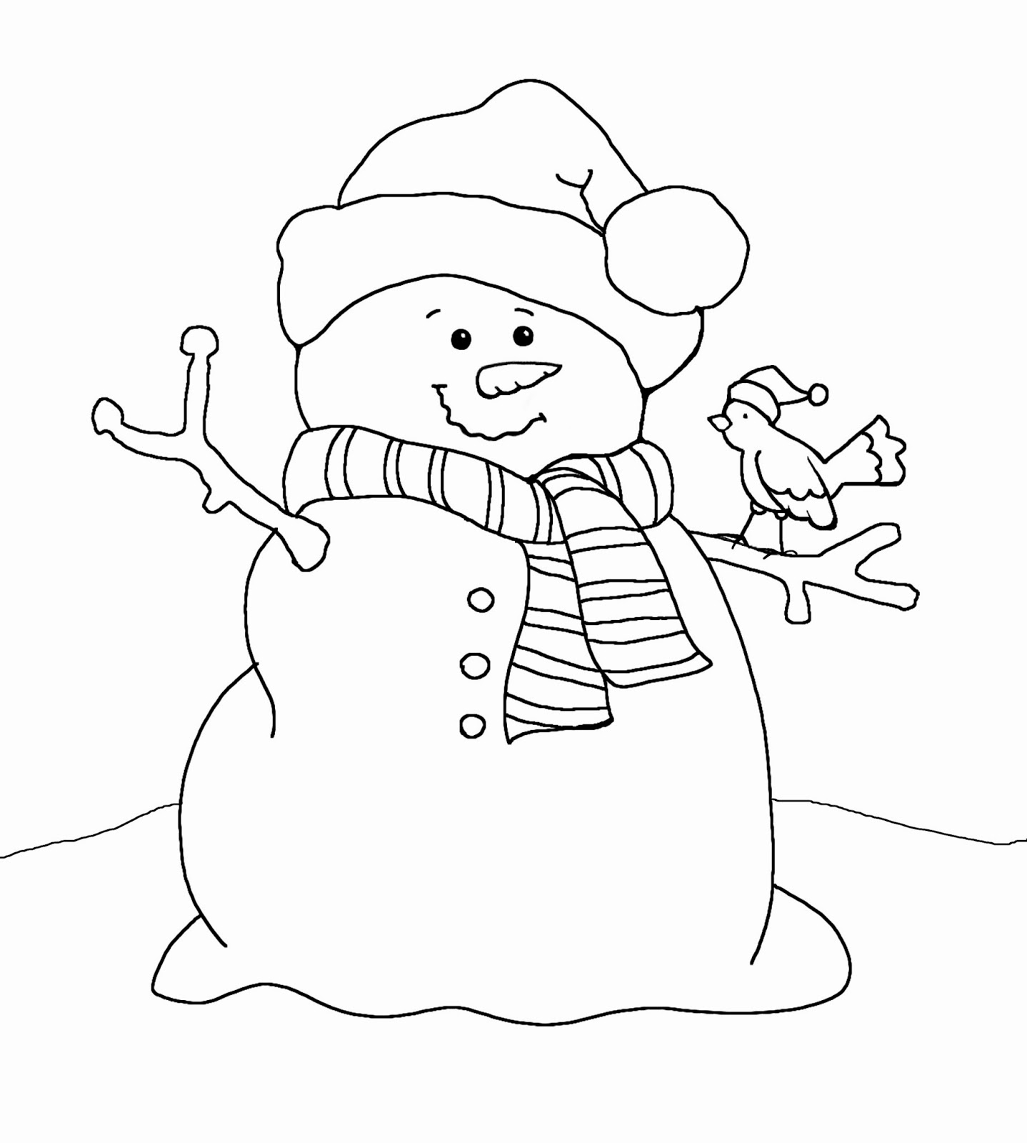 1438x1600 Snowman Coloring Pages