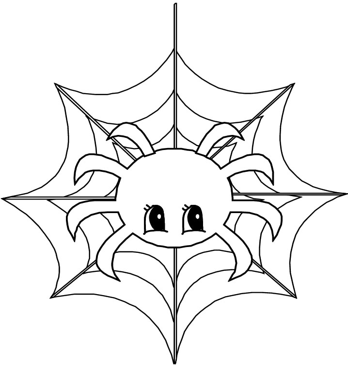 718x752 Cute Spider Coloring Pages