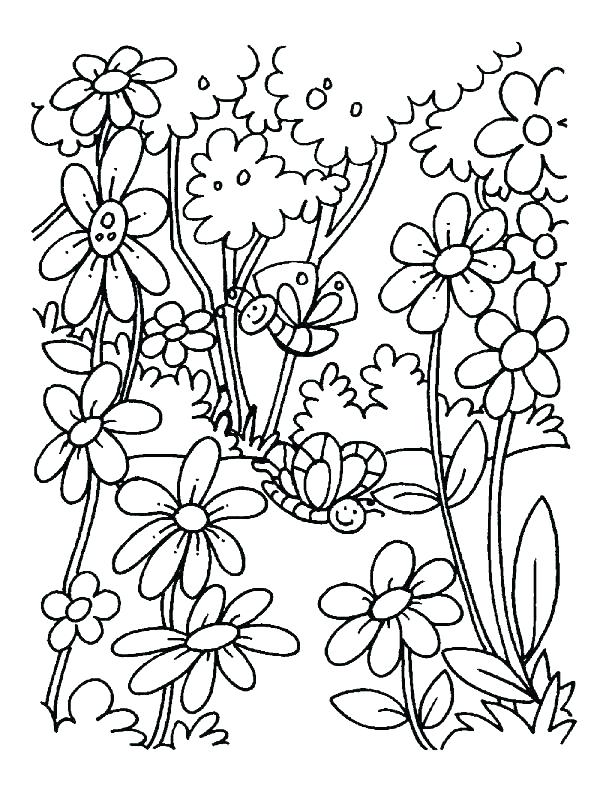 612x792 Free Coloring Pages For Spring And Summer Cute Spring Coloring