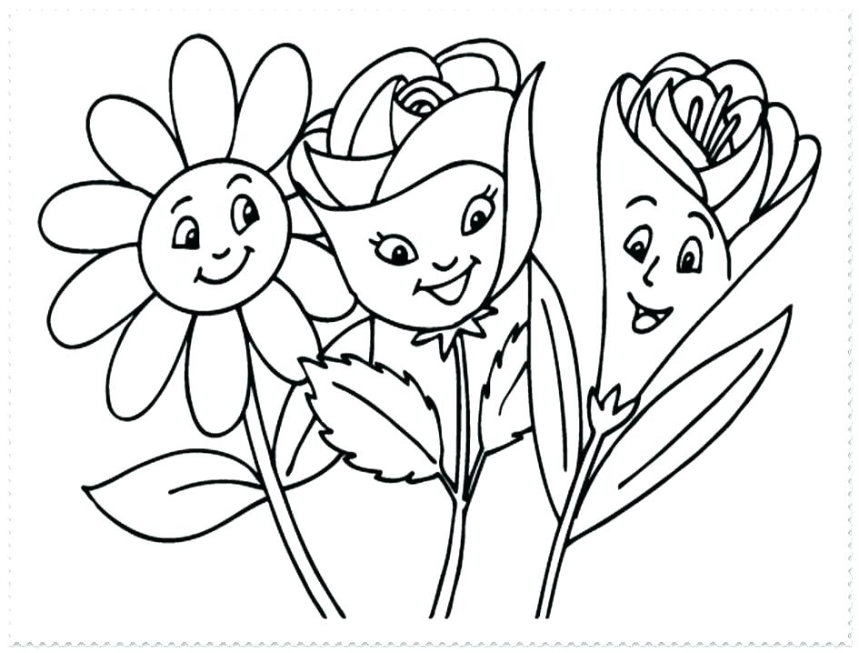 945x718 Cute Spring Coloring Pages