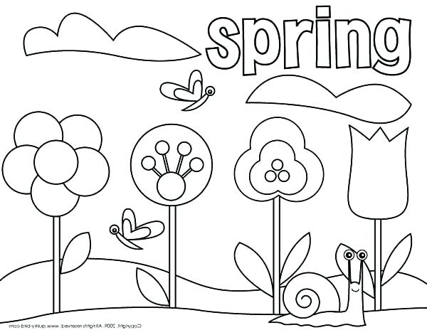 600x464 Coloring Pages Spring Extraordinary Springtime Coloring Pages
