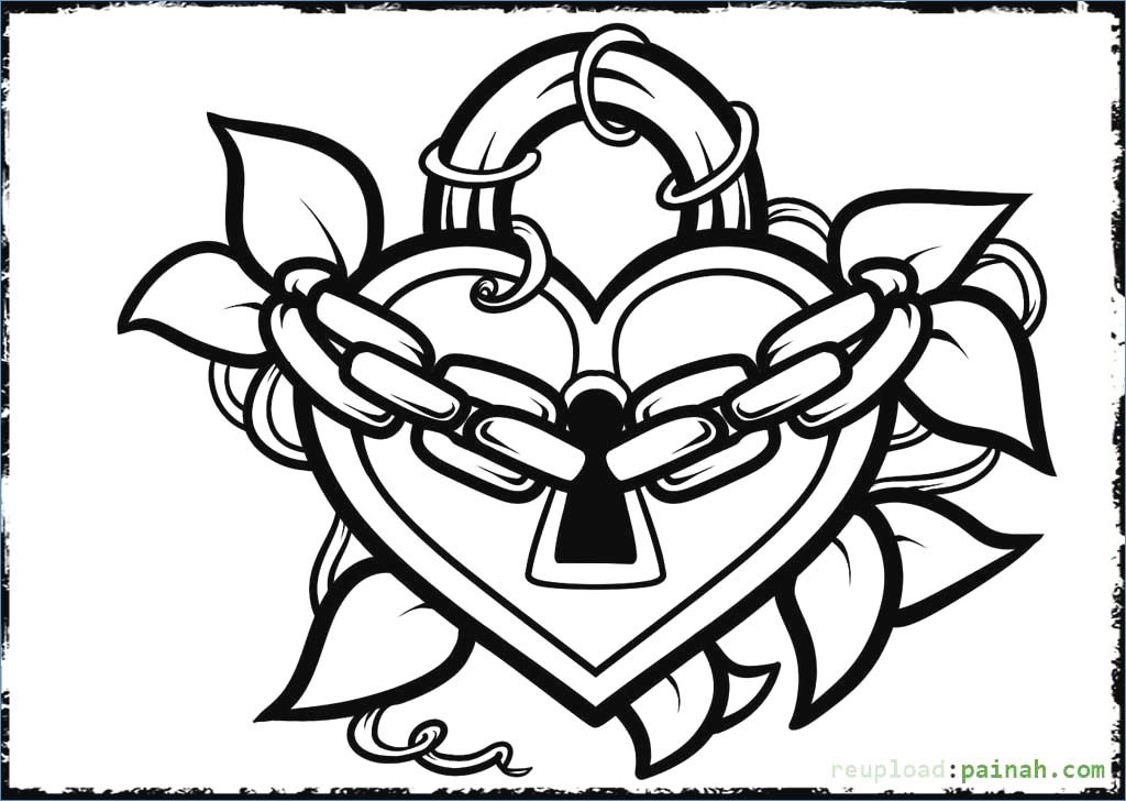1024x728 Cute Little Girl And Valentine Heart Coloring Page