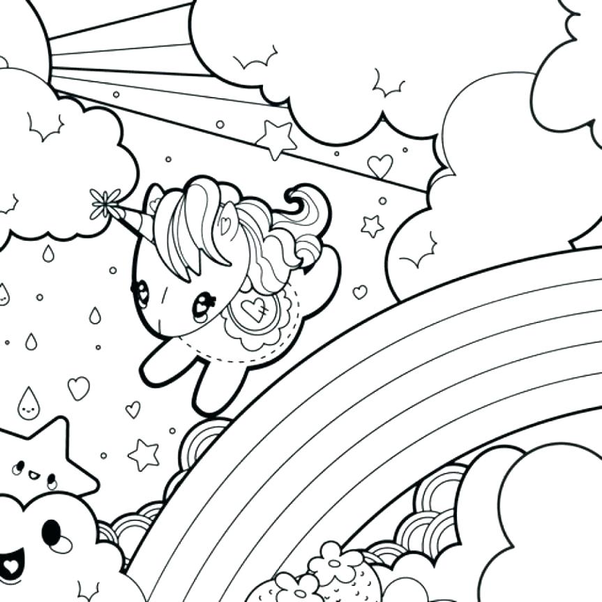 863x863 Unicorn Rainbow Coloring Pages Unicorn A Really Cute Girl Unicorn