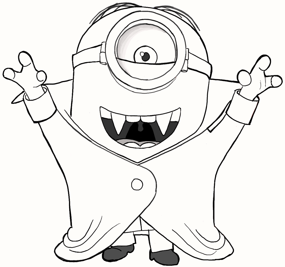 1000x940 8 Cute Vampire Minions Coloring Pages Art Coloring Pages