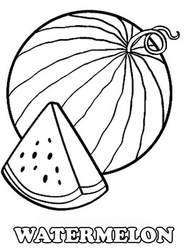Cute Watermelon Coloring Pages