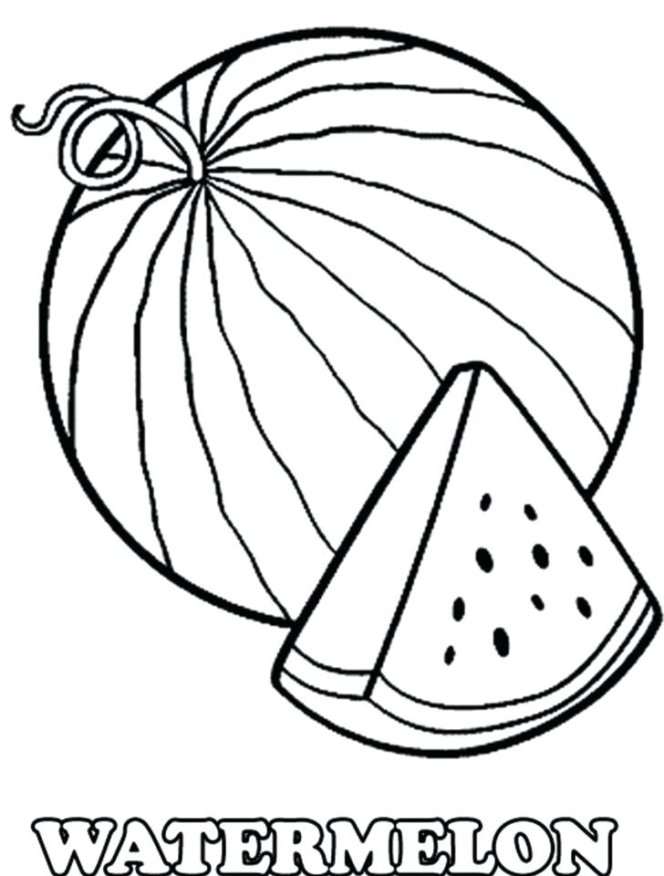 728x960 Watermelon Coloring Page Watermelon Coloring Pages For Kids Cute