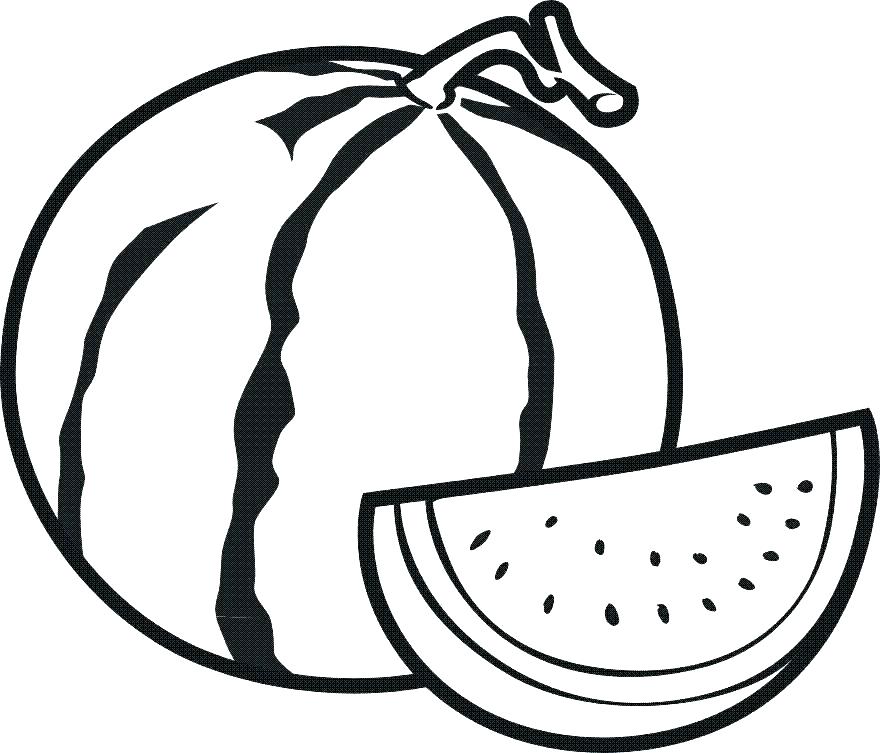880x753 Watermelon Coloring Pages