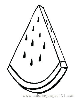 309x400 Coloring Pages Watermelon Watermelon 3 Coloring Page Free