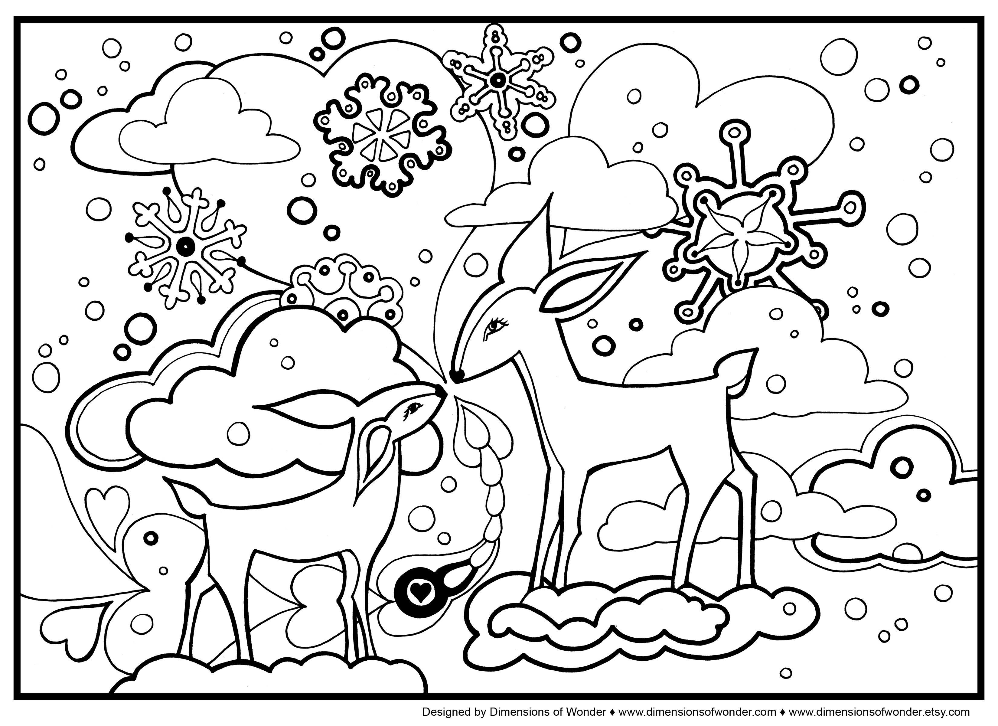 3300x2400 Free Printable Winter Cute Winter Coloring Pages