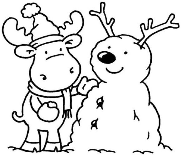 580x501 Printable Winter Coloring Pages. This Would Make A Cute Paper