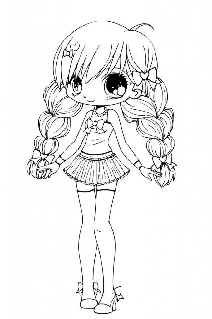 679x1024 New Coloring Page Cute Witch Anime Girl Free With Pages