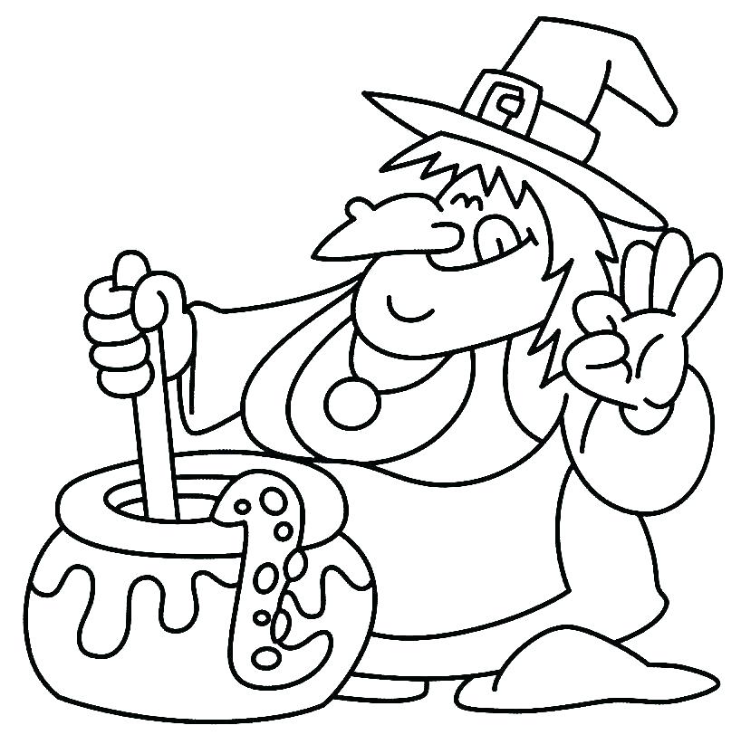 818x833 Cute Witch Colouring Pages Witches Coloring Happy Rides Broom