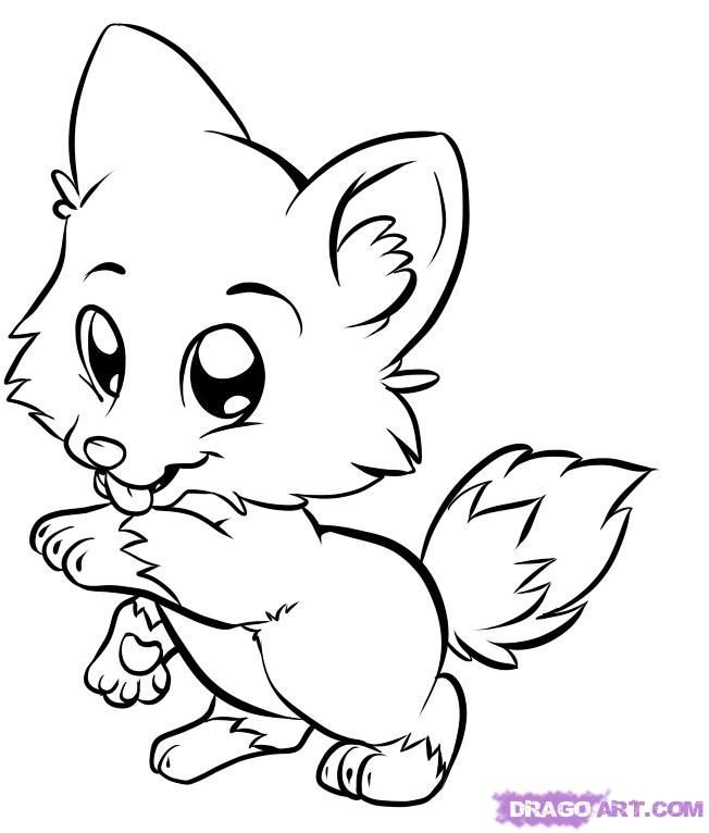 652x766 Wolf Coloring Pages For Kids Draw Baby Wolf Cute Animals