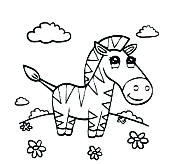 600x564 Zebra Picture To Color Cute Zebra Coloring Page Zebra Picture