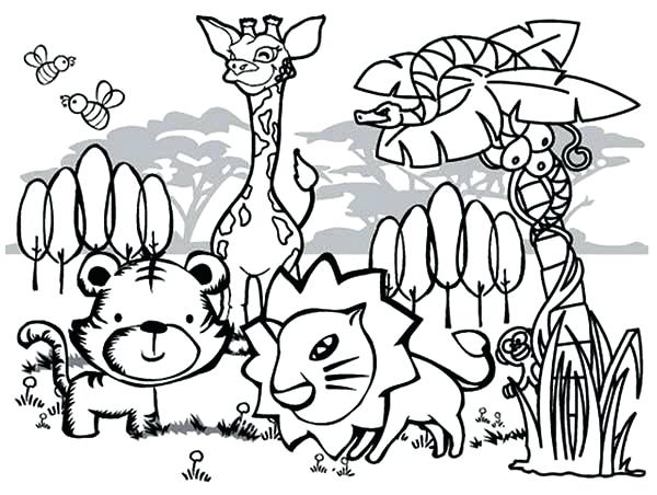 600x452 Cute Animal Coloring Pages Animal Coloring Pages Plus Site Cute