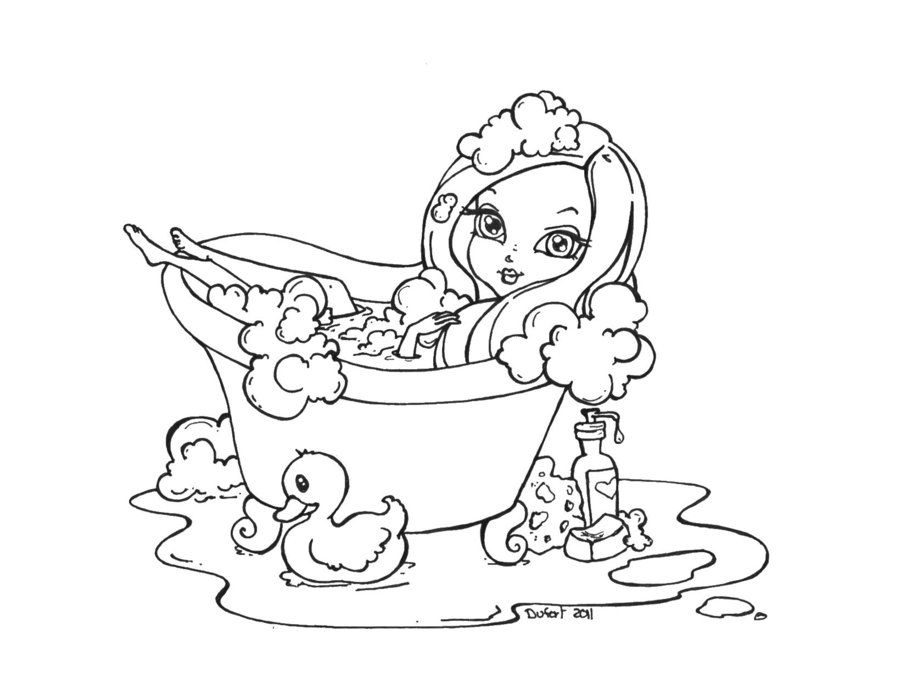 900x700 Bath Time By Jadedragonne On !my Coloring Pages