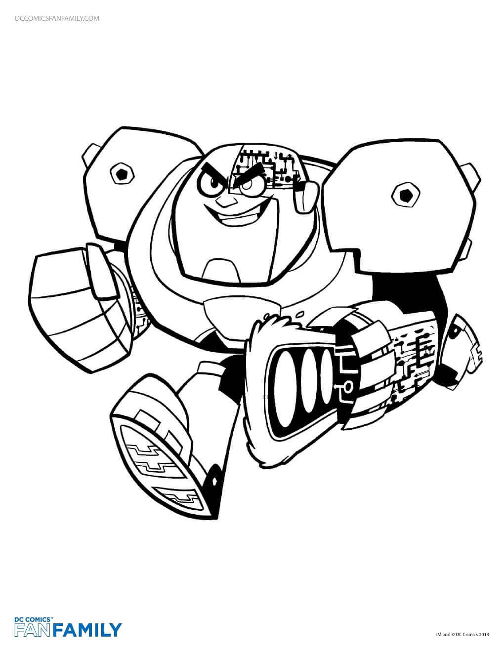 Cyborg Coloring Pages