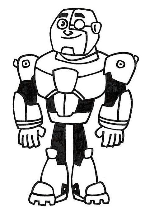 482x681 Cyborg Superhero Coloring Page Dc Comics Coloring Pages