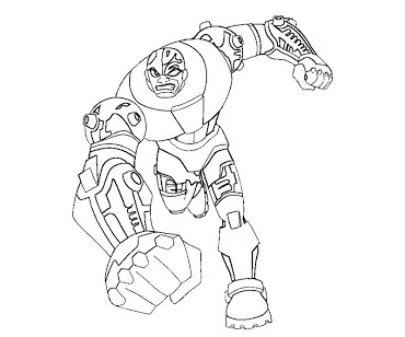 370x308 6 Cyborg Coloring Page