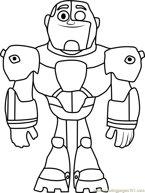 603x800 Cyborg Coloring Page