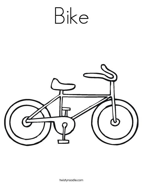 468x605 Bicycle Coloring Pages For Preschoolers
